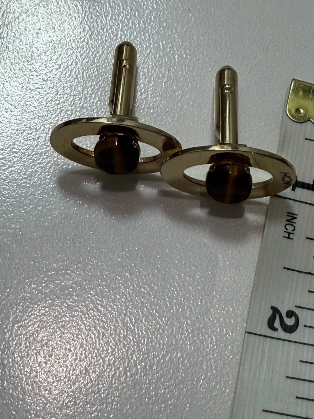 Men's Tiger's Eye Cuff Links